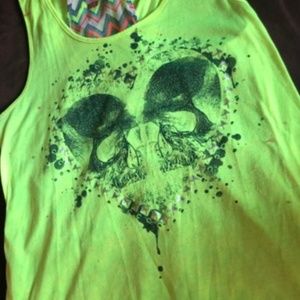Skull Criss Cross Back Tank